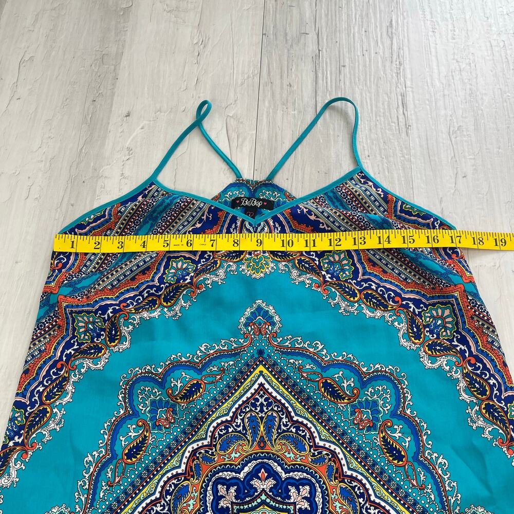 Bebop Tapestry Print Boho Mini Dress Strappy Festival Summer Flowy Indie Small - Picture 7 of 8